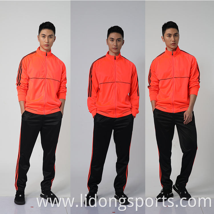 LiDong Custom Zippered Fashion Style Brand Logo Outdoor Polyester Mens Tracksuit